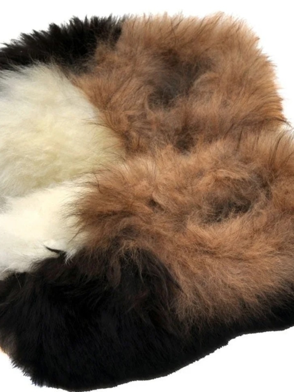 100% ALPACA WOMAN SLEEPERS - Brown/Black/Cream SZ8